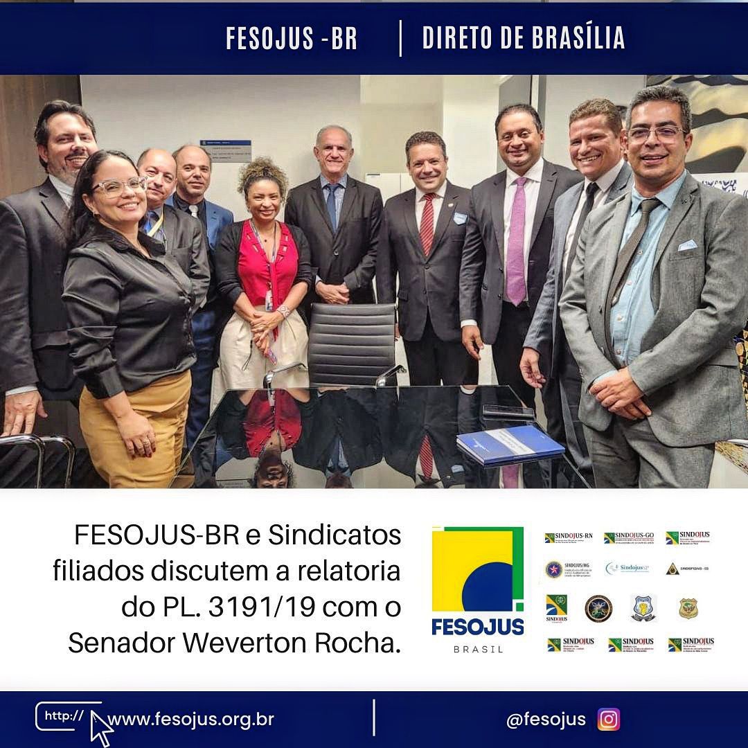 No momento você está vendo FESOJUS-BR e Sindicatos filiados discutem a relatoria do PL. 3191/19 com o Senador Weverton Rocha (PDT – MA)