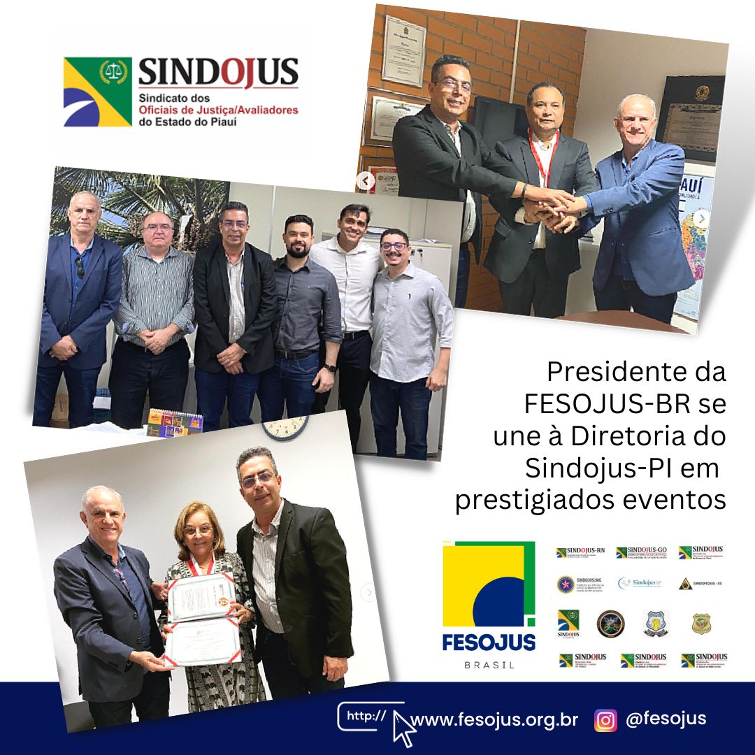 No momento você está vendo Presidente da FESOJUS-SC e Diretoria do SINDOJUS_PI cumprem agenda n Piauí