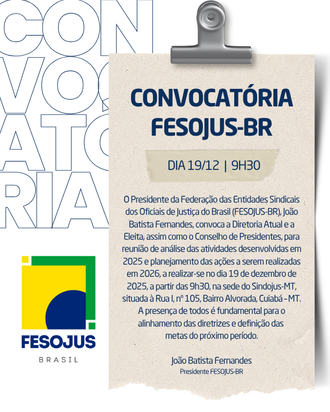 No momento, você está visualizando CONVOCATÓRIA FESOJUS-BR