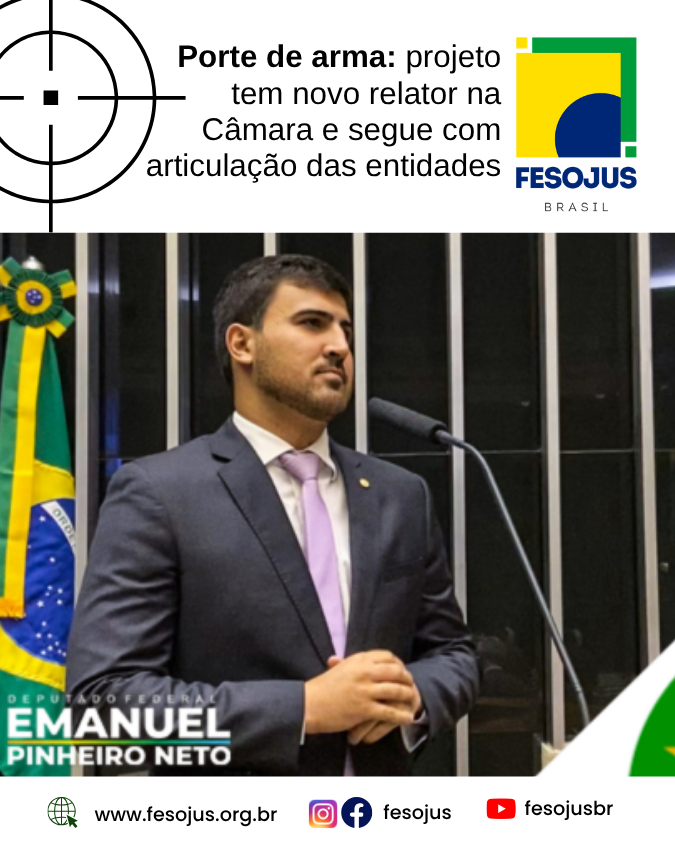 Porte de arma: projeto tem novo relator na Câmara e segue com articulação das entidades